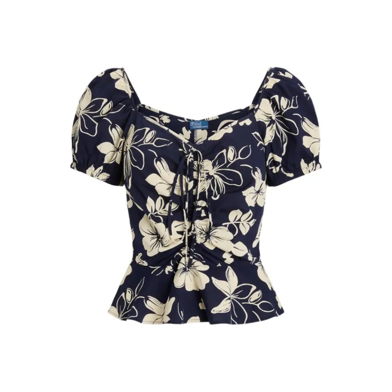 Polo Ralph Lauren Floral-print Ruched Blouse-0