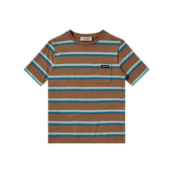 MIU MIU Jersey Striped Tee 'Coco/White'