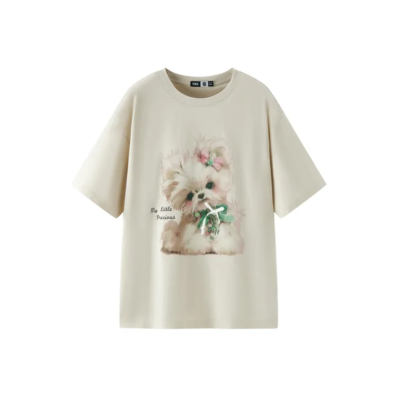 SEM/R Loose Fit 2025 Summer Short Sleeved Crew Neck T Shirt Women's-5