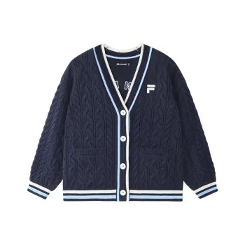 FILA FUSION FOB Series Knitwear Women's Night Black Blue