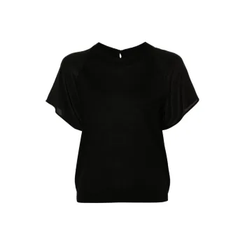 Max & Moi Tilda Panelled Ribbed Top