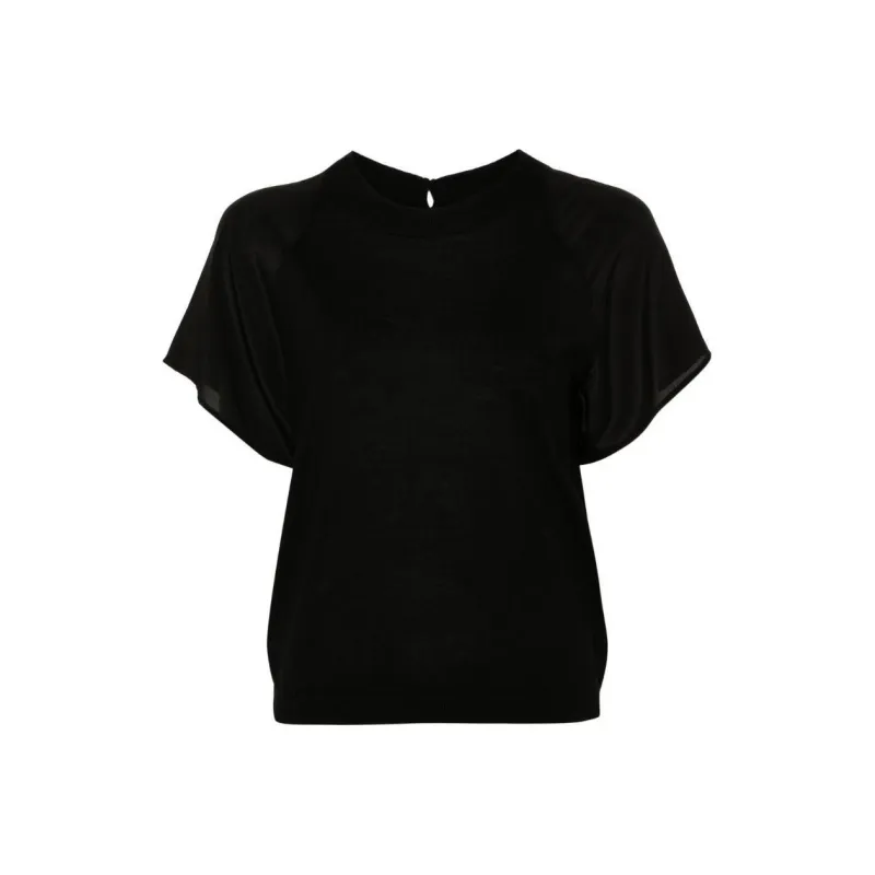 Max & Moi Tilda Panelled Ribbed Top-0