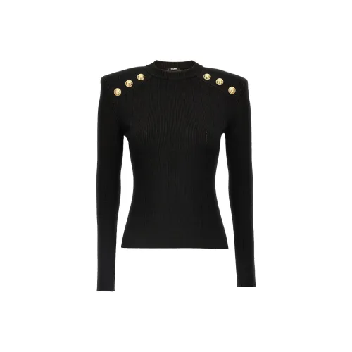 BALMAIN Button Embellished Knitted Jumper