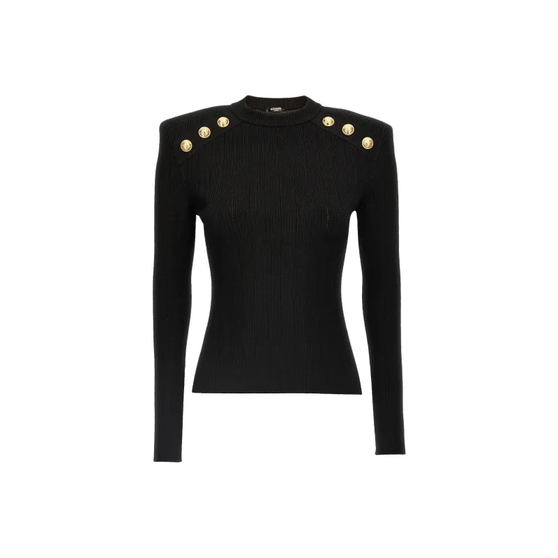 BALMAIN Button Embellished Knitted Jumper-0