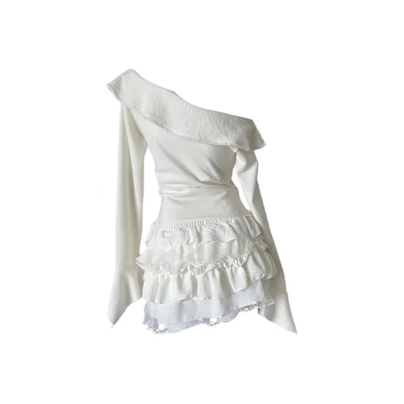 JOSR Long Sleeved Dress Women's White-1