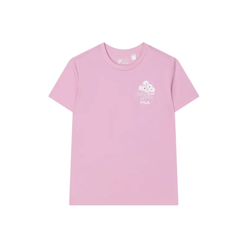 FILA T Shirt Women's Concubine Pink-0