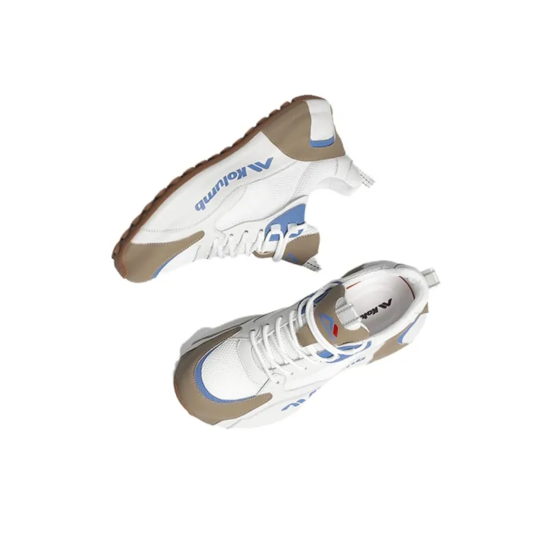 Kolumb Breathable Moisture Wicking Low Top Casual Shoes Men's White Apricot-2