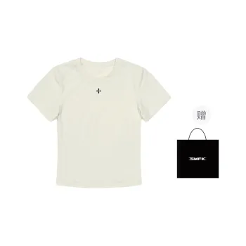 SMFK T Shirt Women's Snow Mountain White Shopping Bag Included