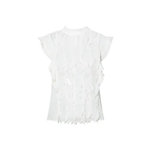 RARE Sleeveless T Shirt Women's White