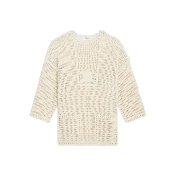 CELINE Triomphe Baja In Crocheted Wool
