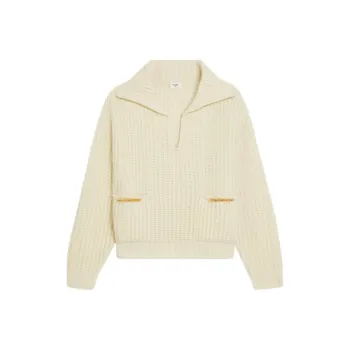 CELINE Collared Ribbed Jumper