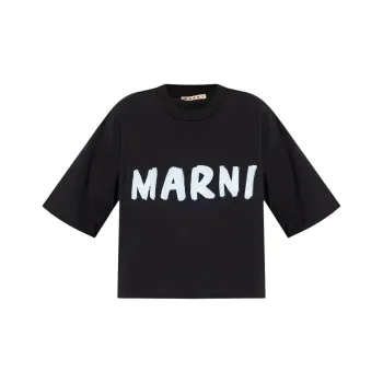 MARNI Logo print Cotton T shirt