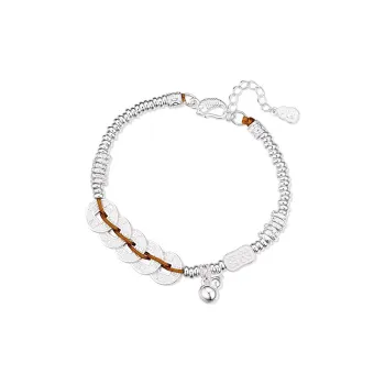 Bear Silversmith 999 Fine Silver Sterling Silver Nugget Bracelet Women's
