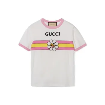 GUCCI SS24 T Shirt Women's Gray White