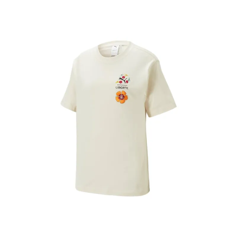 PUMA X Liberty Co branded SS23 T Shirts Women's Ecru-0
