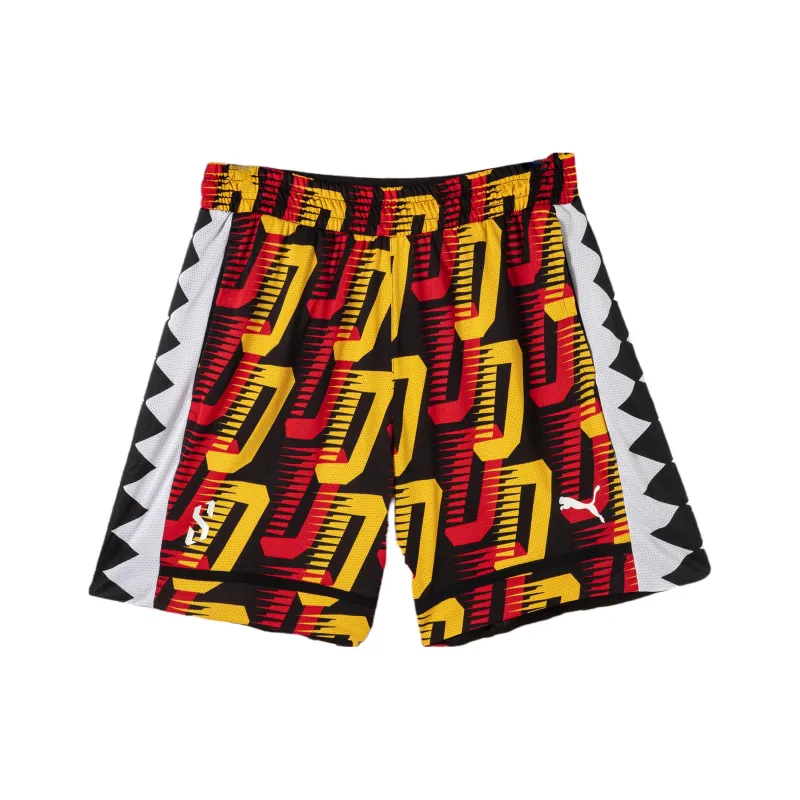 PUMA Short De Basquetbol Con Estampado Integral Para Hombre Scoot All Jaws-0
