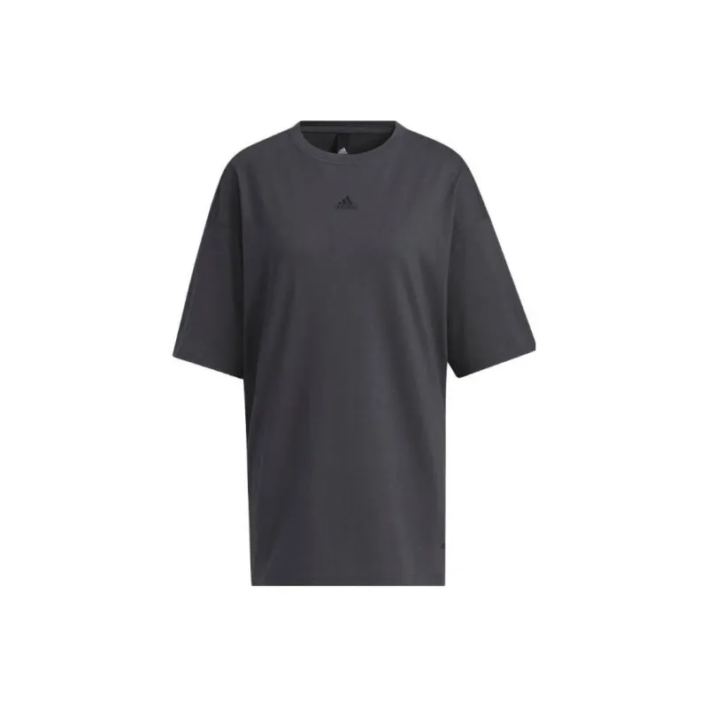 Adidas Drop Shoulder Sleeve T Shirt Women's Dark Gray-0