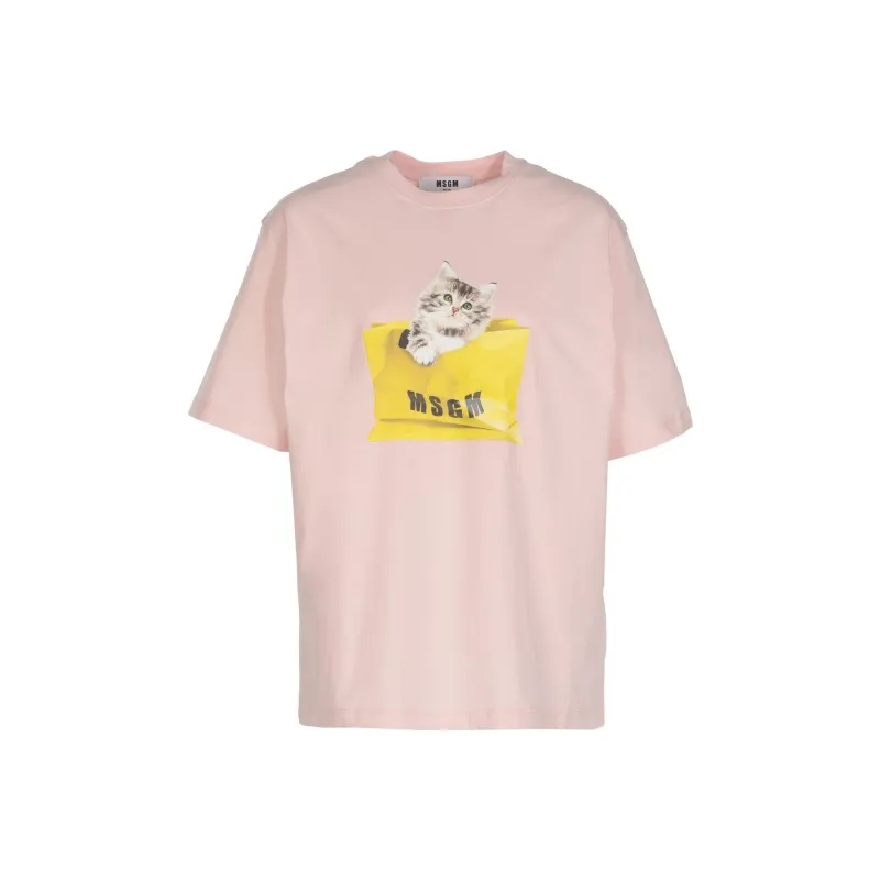 MSGM T Shirts Women's Pink-0