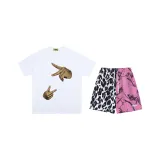 White T-Shirt+Pink Dual-Color