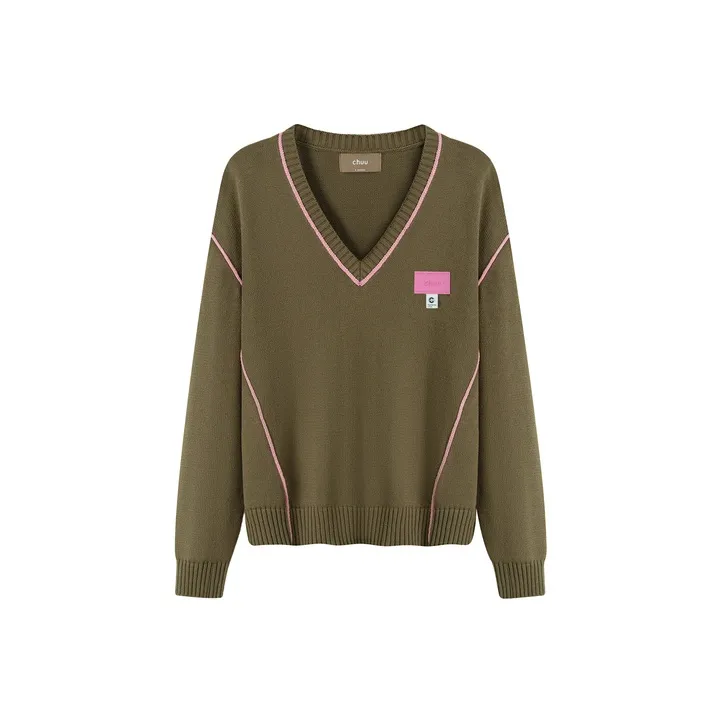 CHUU Knitwear Women's Mustard Green-0