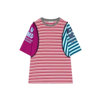 ELF SACK T Shirt Women's Red Stripes