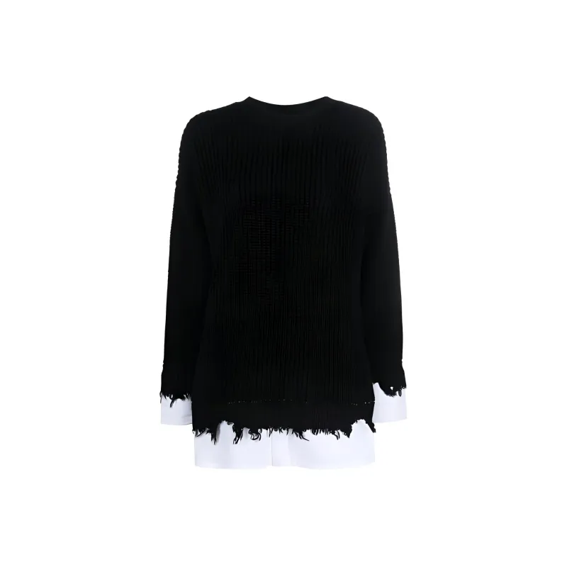 MM6 Maison Margiela Layered Distressed Sweater-0