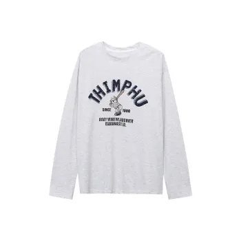 CHARM PICK Drop Shoulder Sleeve T Shirt Women's Hemp White