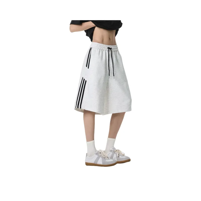 KAIPAINEN Casual Shorts Unisex White Heather Gray-0