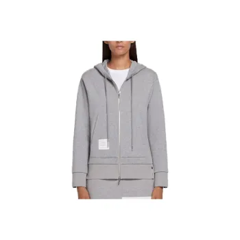 THOM BROWNE Zipped Drawstring Hoodie