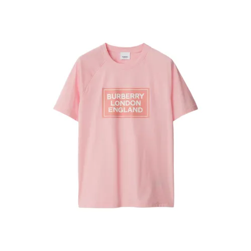 Burberry SS24 Raglan Sleeve T Shirt Women's Soft Floral Pink
