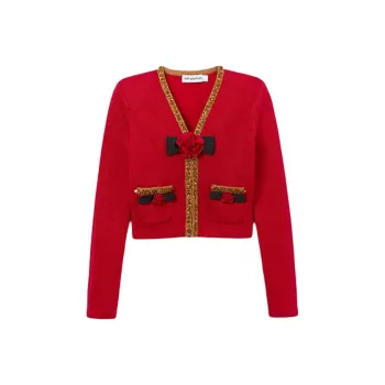 Self portrait Knitted Corsage Jacket