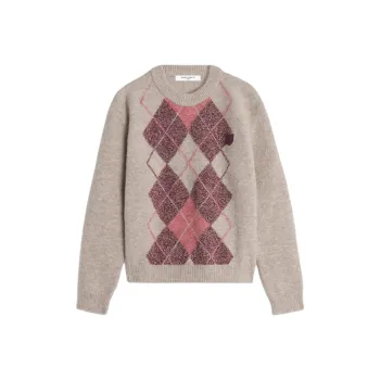 Maison Kitsune FW24 Sweater Women's Gray Pink
