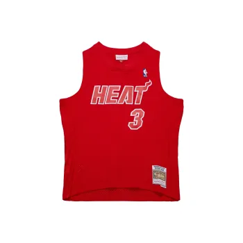 Mitchell Ness 2012 Hardwood Classics Dwyane Wade Miami Heat Christmas Day 'Scarlet' Swingman Jersey
