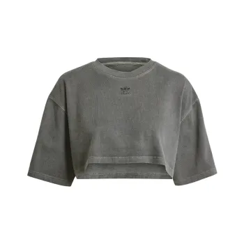 Adidas Originals ESSENTIALS Drop Shoulder Sleeve T Shirt Women's Black