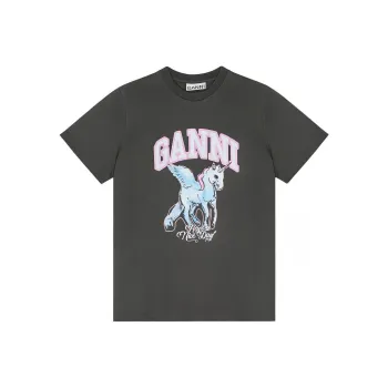 GANNI SS24 T Shirt Women's Volcano Gray