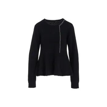 Yohji Yamamoto Embroidered Long sleeved Jumper