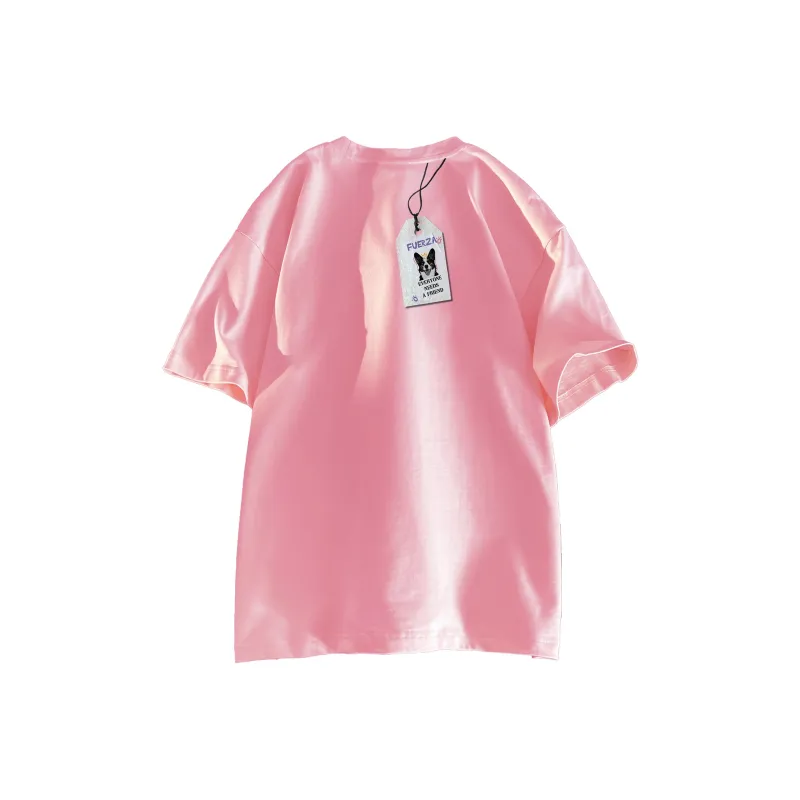 FUERZA Drop Shoulder Sleeve Short Sleeved T Shirts Unisex-24
