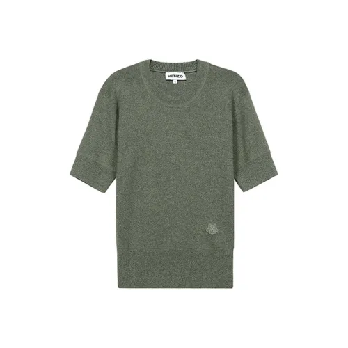 KENZO SS21 Slim Fit Knitwear Women's Light Army Green