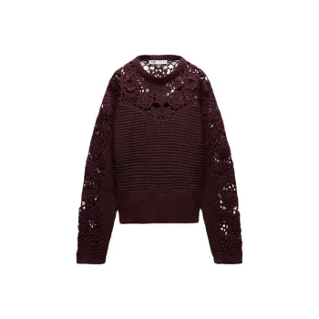 ZARA Sweater Women's Burgundy Red