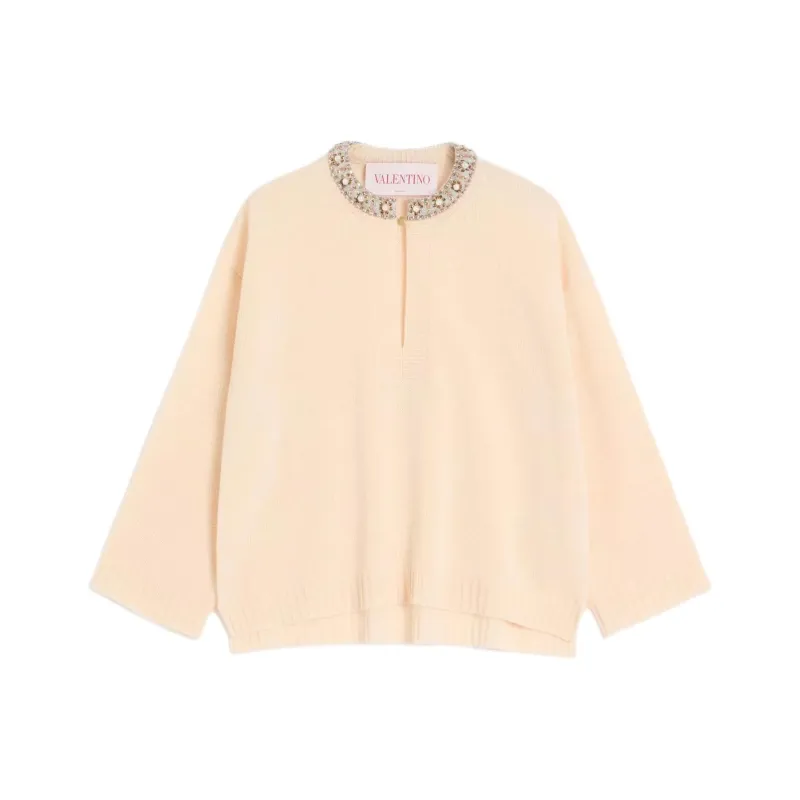 Valentino Embellished Long Sleeved Jumper-0