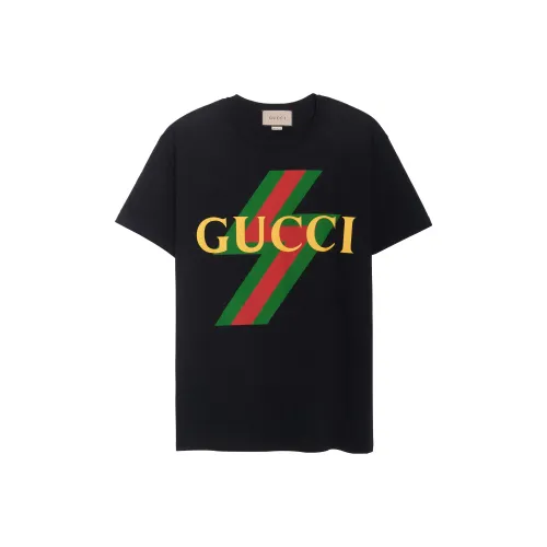 GUCCI SS23 Drop Shoulder Sleeve T Shirt Women's Black