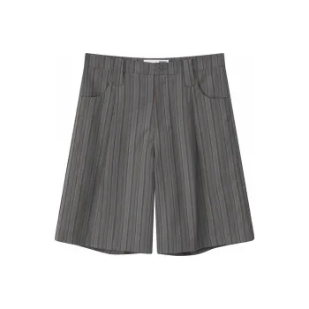 YOSHIYOYI Casual Shorts Men's Gray Stripes