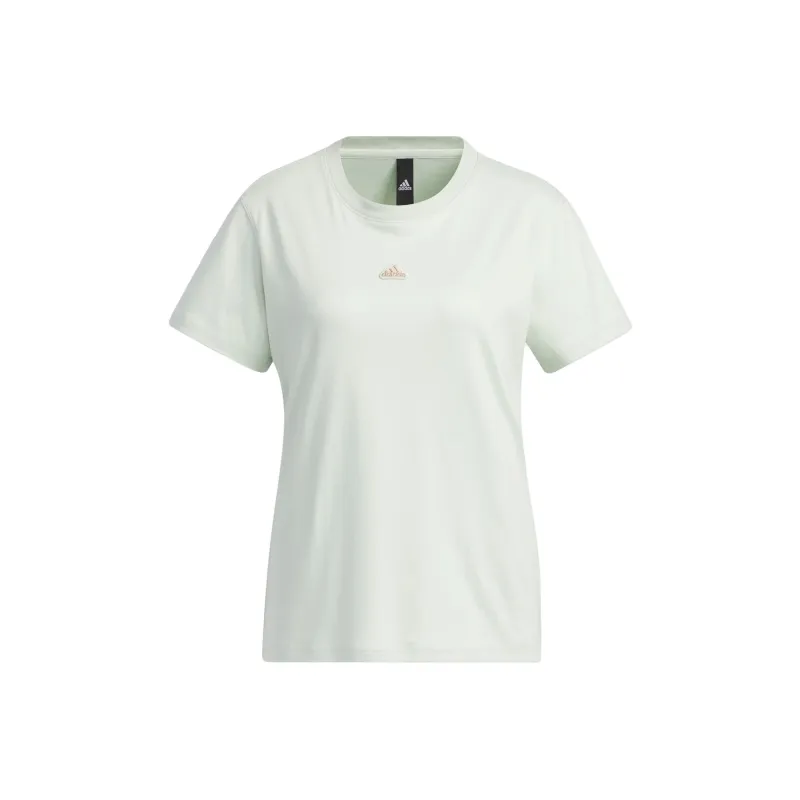 Adidas Drop Shoulder Sleeve T Shirt Women's Linen Green-0