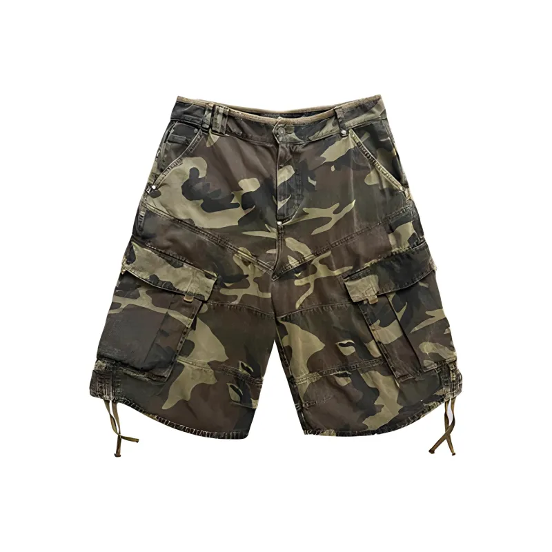 Jaded London Cadet Camo Shorts Casual Shorts Men's Khaki-0