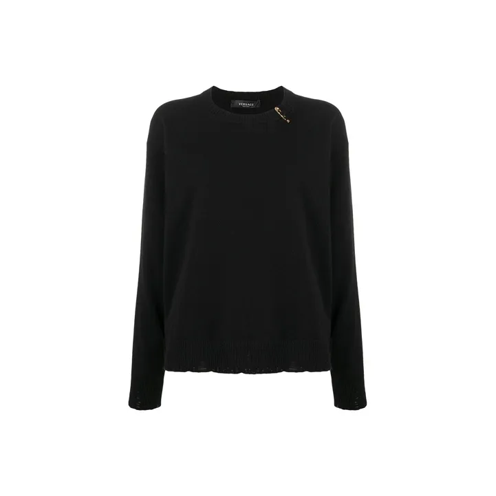 VERSACE Cashmere Sweaters Women's Black-0