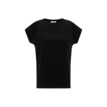HERNO Logo Embellished Crewneck T Shirt