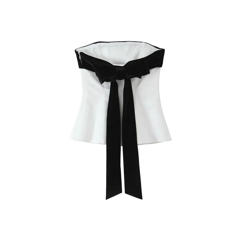POPO.INFO Strapless Top Women's White-1