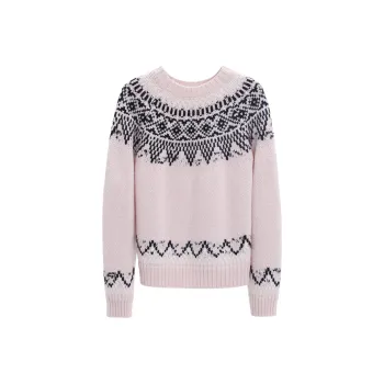 Fstudio Far Island Knitted Fabric Sweater Women's Pink