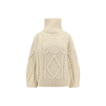 CELINE High Neck Sweater In Aran Alpaca Wool