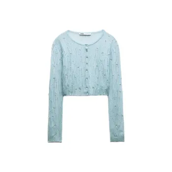 ZARA Knitwear Women's Light Blue